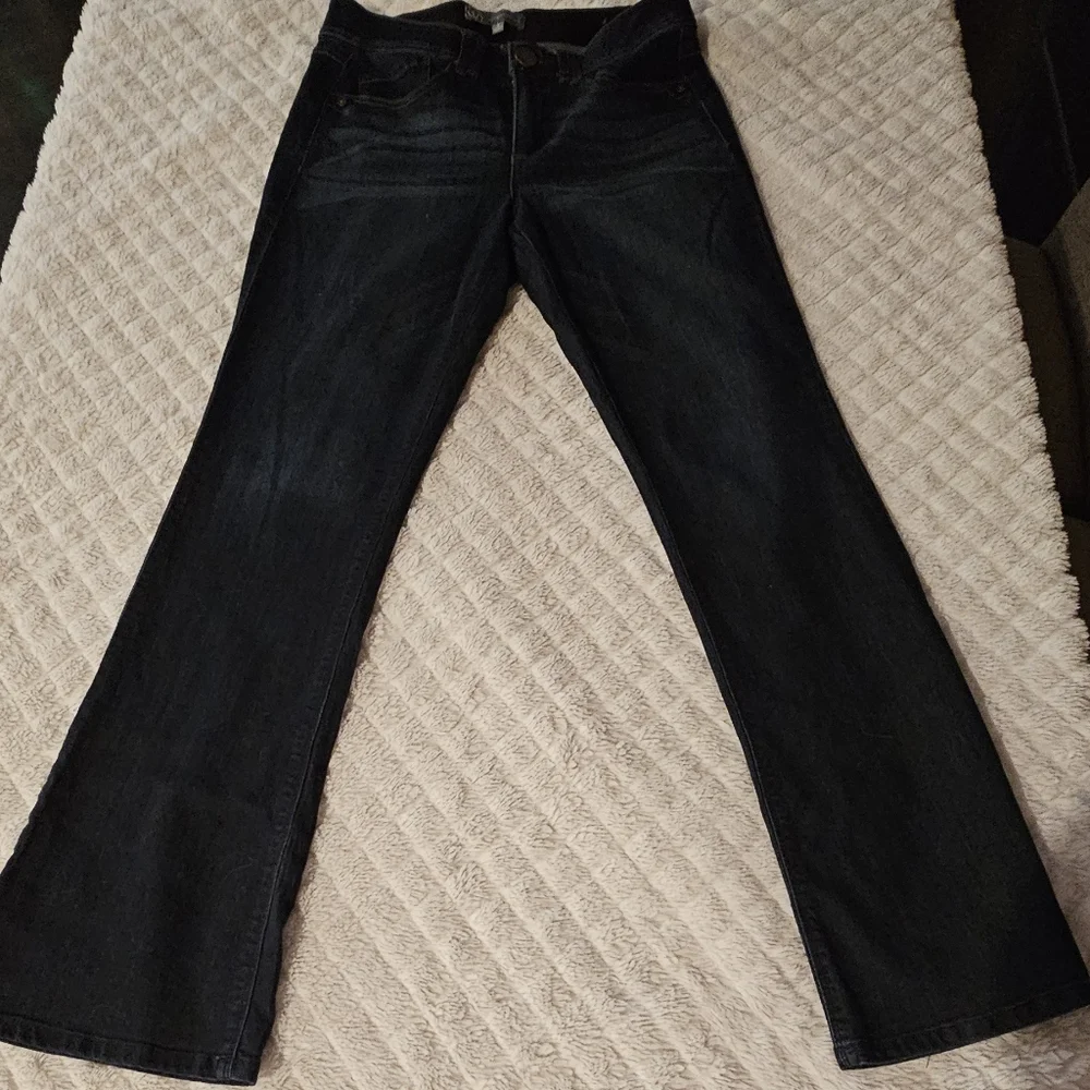Wit & Wisdom Brittany Mid Rise Itty Bitty Boot Cut Jeans Size 8 Style L12241BBEA - Picture 2 of 8